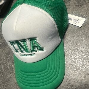 TNA White Front Green Mesh Trucker Cap